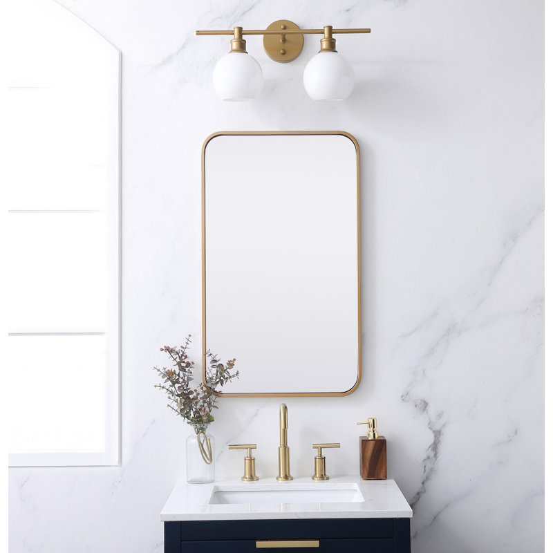 RE/FINE™ Sabine Metal Rounded Rectangle Wall Mirror & Reviews | Joss & Main